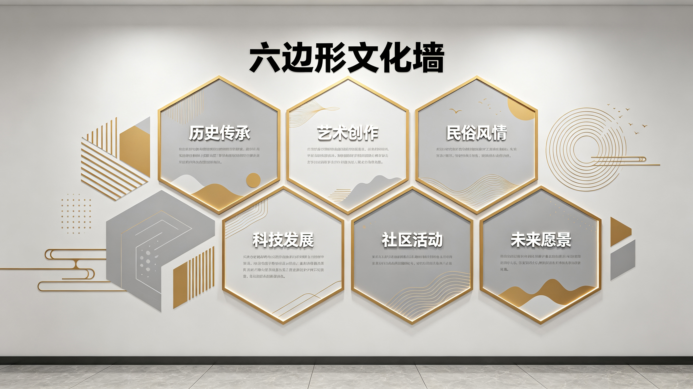 雷山企业文化墙 | 六边形信息美学